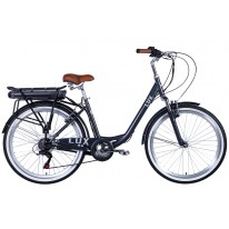 Велосипед з електроприводом 26" ST Dorozhnik eLUX Vbr FR рама-17" 36B 13А*г 500Вт темно-сірий YS 7676 2026